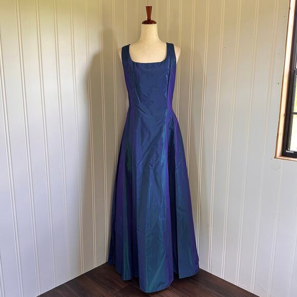 Vintage Y2K Volup Corset Blue Maxi Gown 14 - Picture 1 of 8